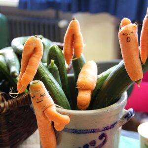 carrot, face, vegetables, decoration, fun, food